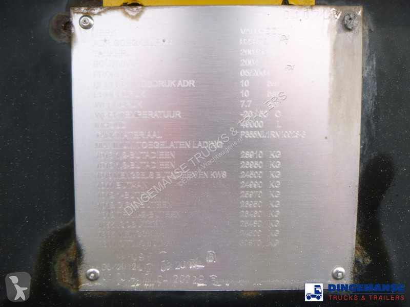 مقطورة Van Hool Butane gas tank steel 49 m3