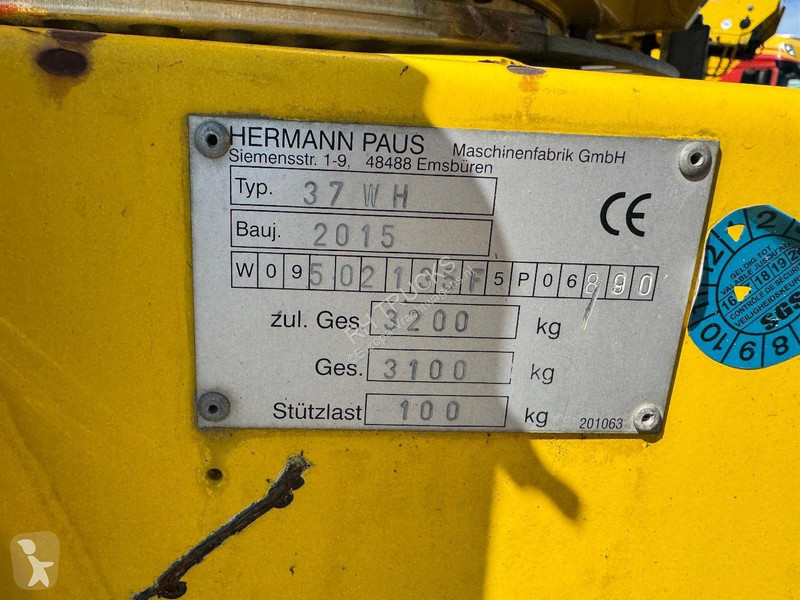 مقطورة Paus 37WH - 37 METER / 300 KG - TÜV...