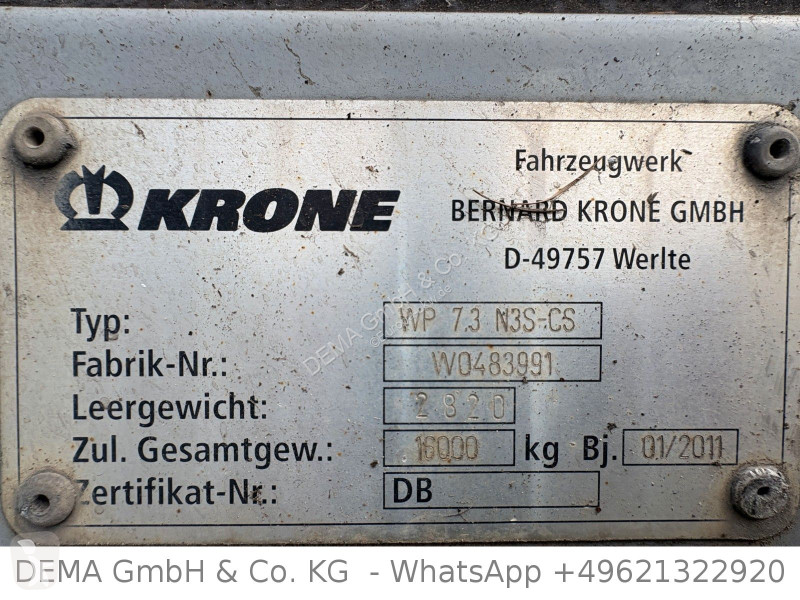 Remolque Krone WP 7,3...