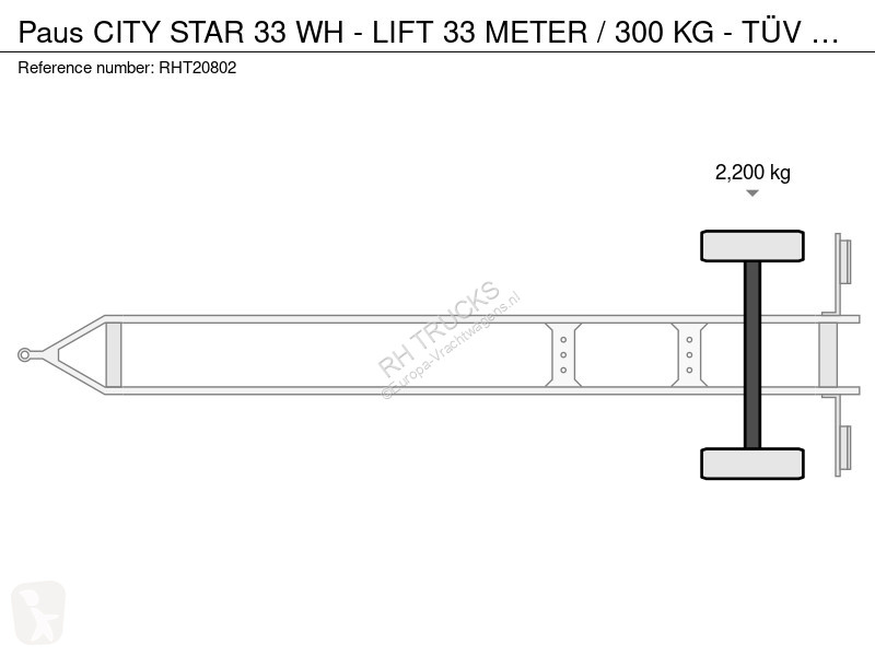 مقطورة Paus CITY STAR 33 WH - LIFT 33 METER /...