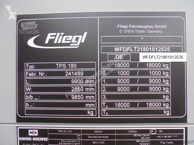 Remolque Fliegl TPS 180 Baustoff Plattformanhänger