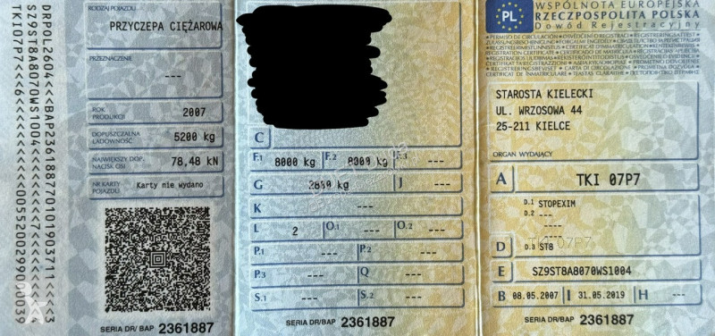 مقطورة Stopexim ST8 Tandem Ciężarowa 2-osiowa...