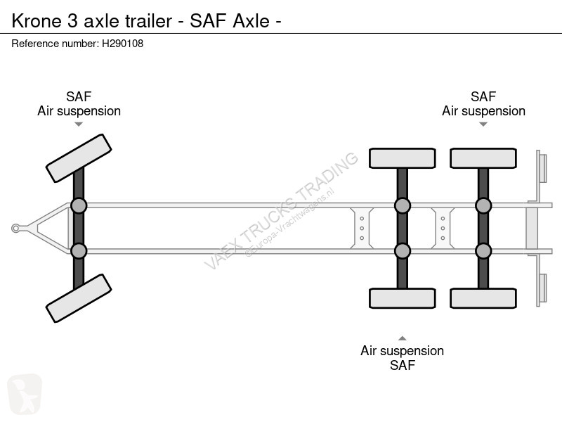 مقطورة Krone 3 axle trailer - SAF Axle -