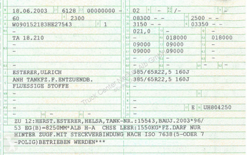 Pótkocsi    Esterer 2 Achs TA18.210 Diesel...