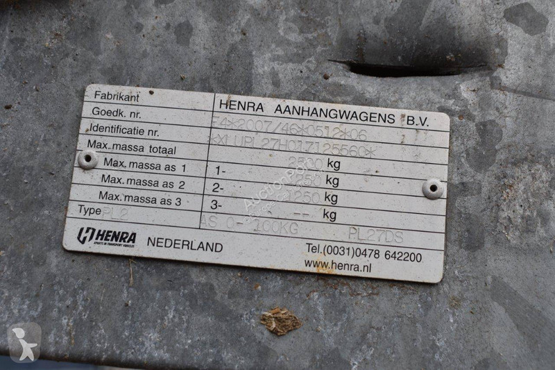 Pótkocsi Henra PL27DS