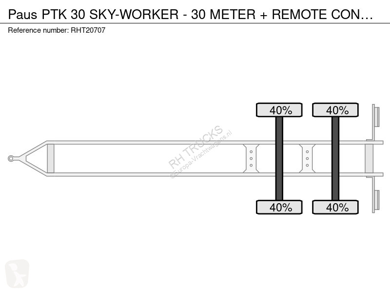 مقطورة Paus PTK 30 SKY-WORKER - 30 METER +...