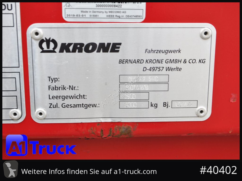 مقطورة Krone BDF 7,82 Wechselbrücke, 2680mm...