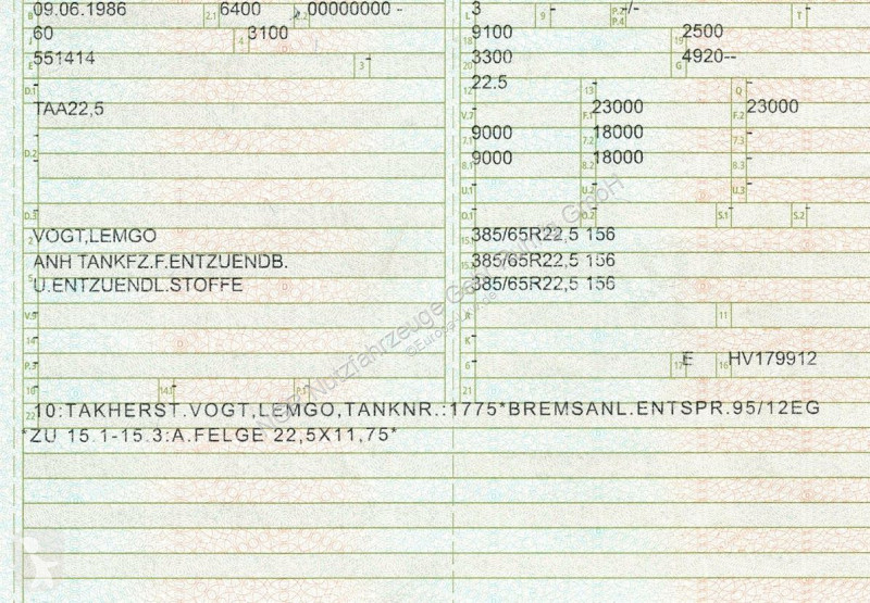 مقطورة  VOGT TAA 22,5 | Tank | Oben- und...