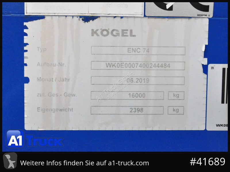 Remolque Kögel  7.45  BDF Wechselbrücke mit...