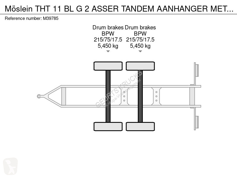 Anhænger Möslein THT 11 BL G 2 ASSER TANDEM...