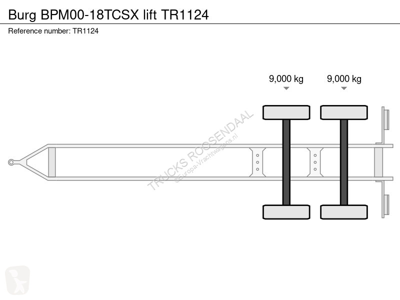 مقطورة Burg BPM00-18TCSX lift