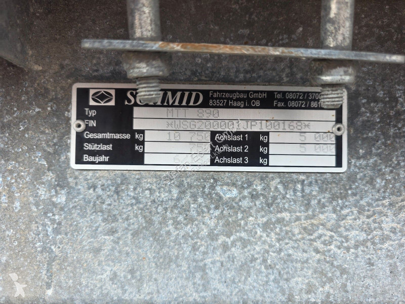 Remorque  Schmid MTT 890 Tieflader mit Rampen