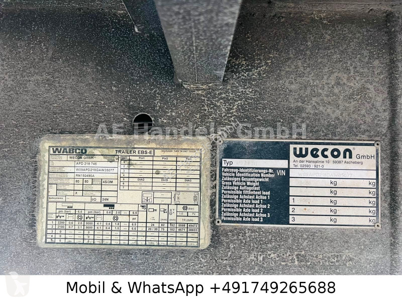 مقطورة Wecon APD 218 745 Drehschemel Jumbo...