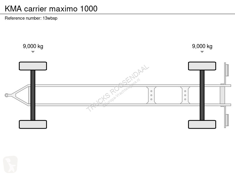 Aanhanger  carrier maximo 1000