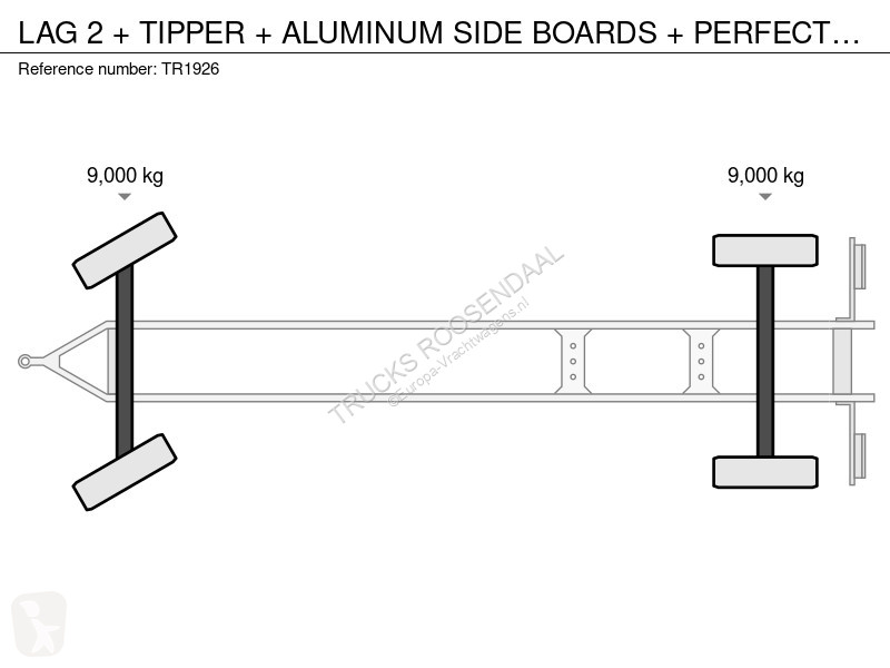 مقطورة LAG 2 + TIPPER + ALUMINUM SIDE BOARDS +...