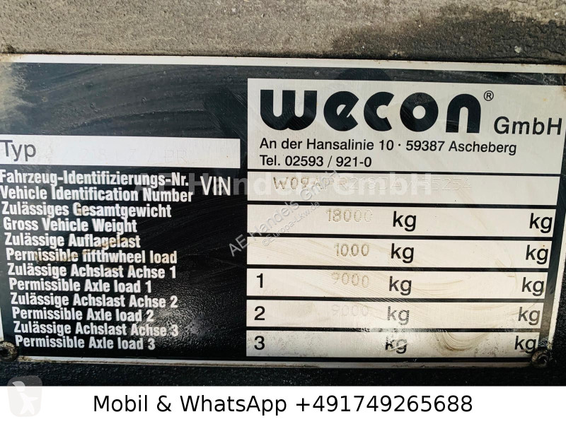 مقطورة Wecon AZ 218 LZ/PR Durchlader...