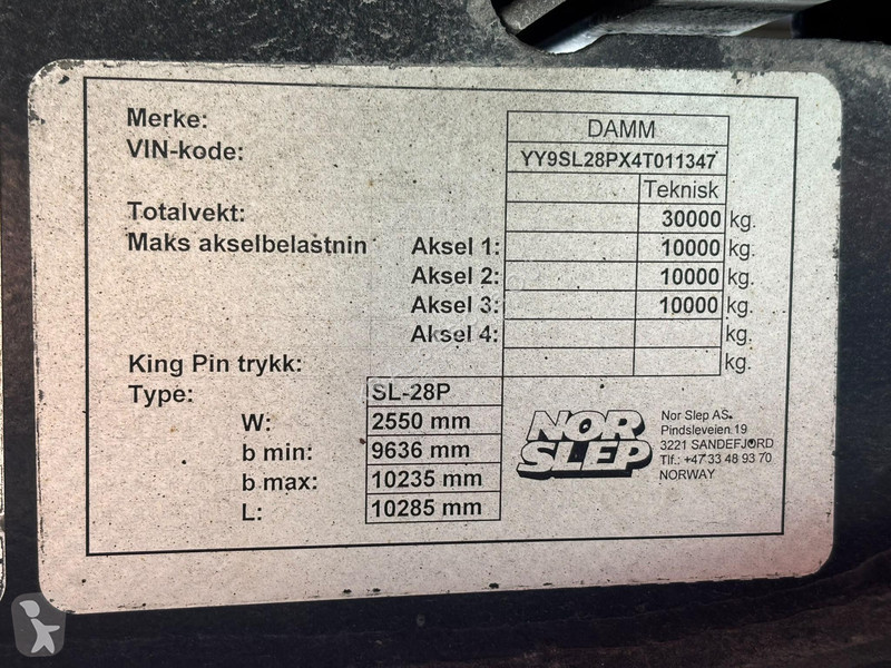Remorca  DPS240/SL-28M BOX L=7582 mm