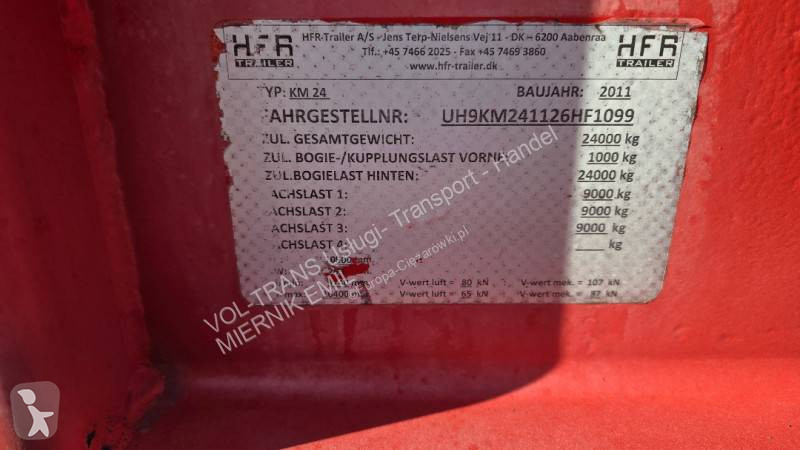 مقطورة HFR KM24 BDF + Klapa Hydrauliczna
