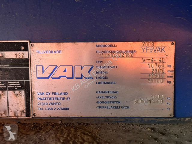 Aanhanger  V-4-40 VECTOR 1850 / BOX L=12385 mm