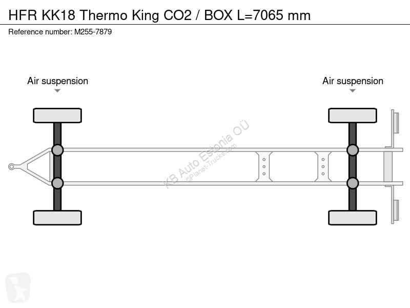 مقطورة HFR KK18 Thermo King CO2 / BOX L=7065 mm