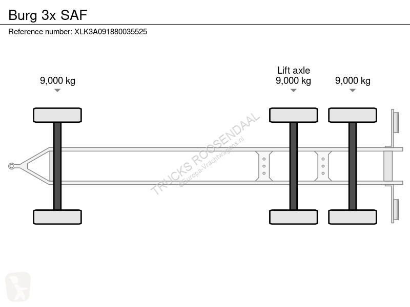 Reboque Burg 3x SAF