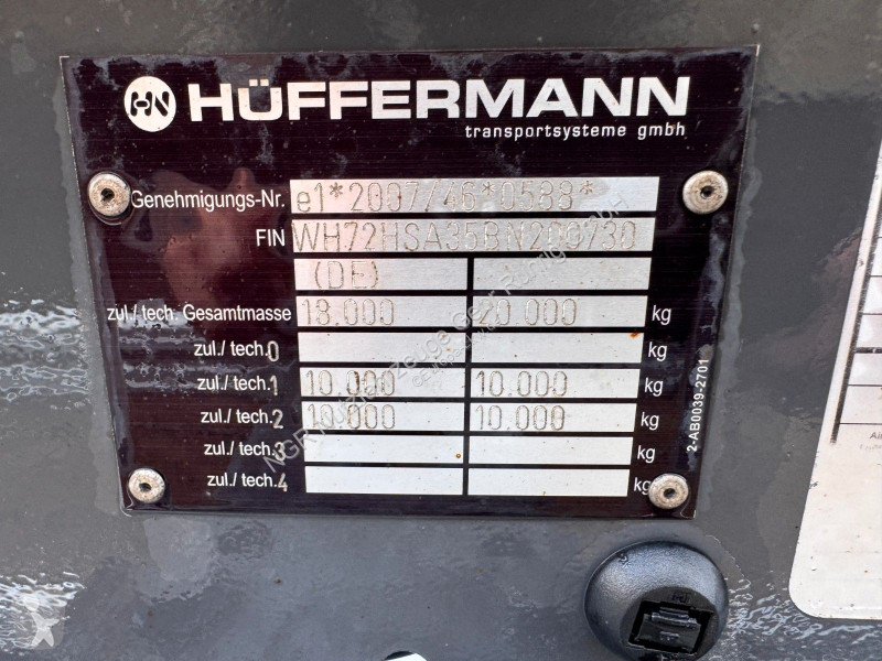 Remorca Hüffermann 2 Achs Abrollanhänger mit...