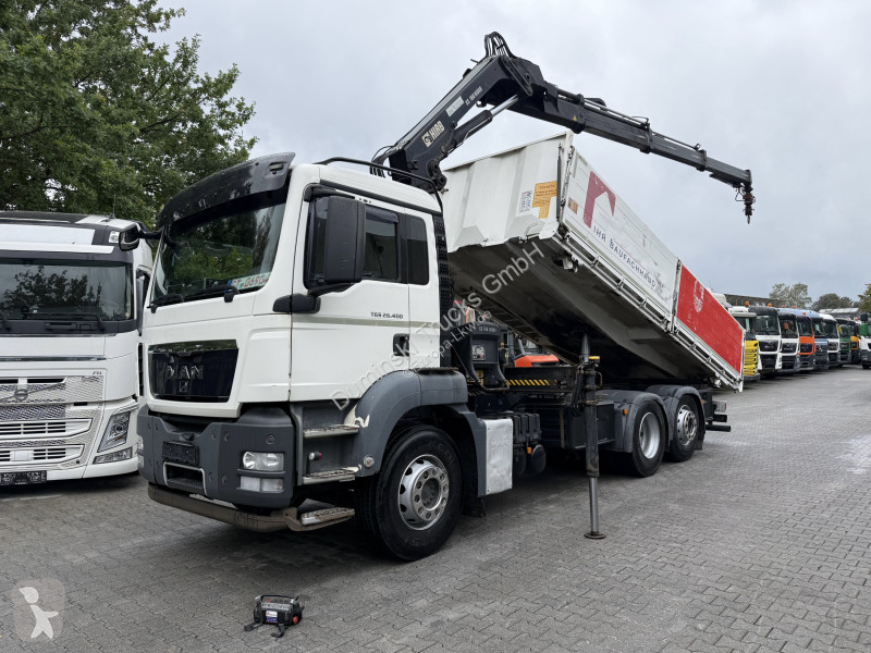 مقطورة MAN TGS 26.400 6X2 Kipper mit Kran Hiab...