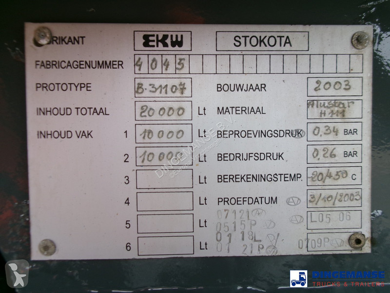 Reboque Stokota Fuel tank drawbar trailer 20 m3...