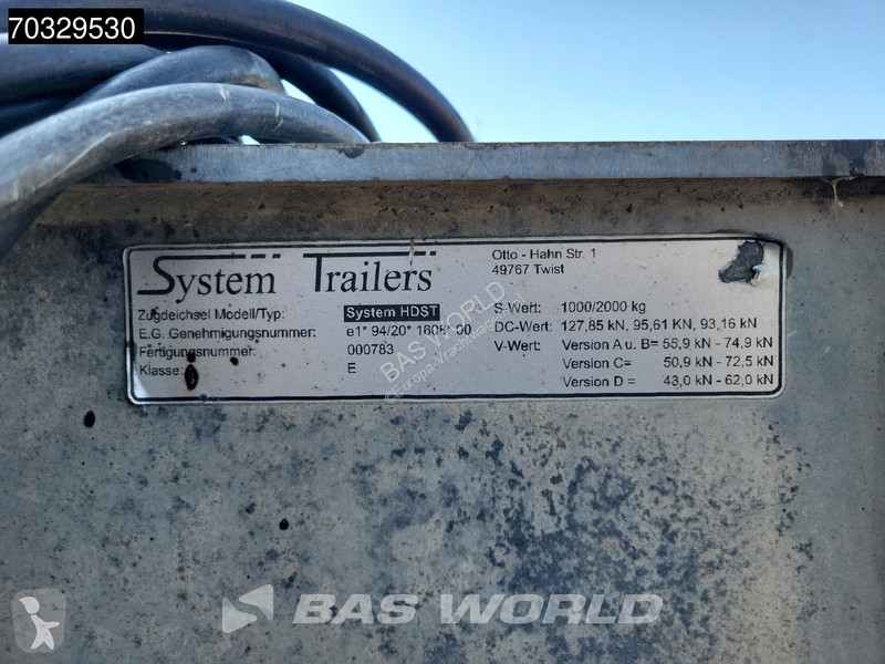 مقطورة Wuellhorst ZA 18 2 axles Laadklep...