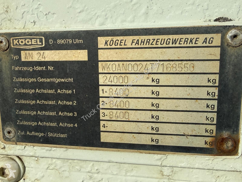 مقطورة Kögel   3 Achs Baustoff Pritsche...