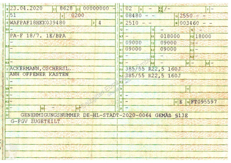 Причіп Ackermann PA-F 18/7 1E/BPA | Alu-Felgen...