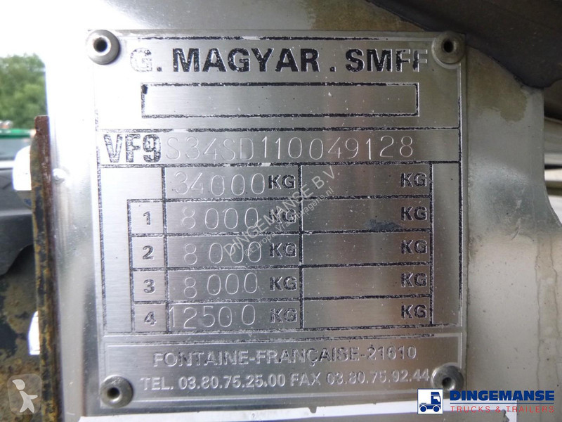 مقطورة Magyar Chemical tank inox 34 m3 / 1 comp