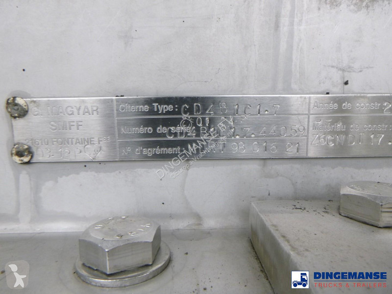 مقطورة Magyar Chemical tank inox 34 m3 / 1 comp