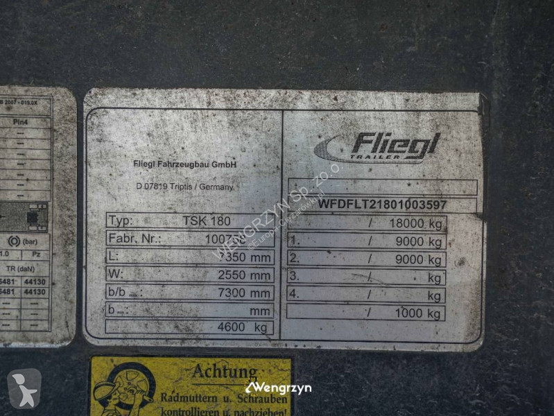 مقطورة Fliegl TSK180 | 3 stronny kiper | 3-Way...