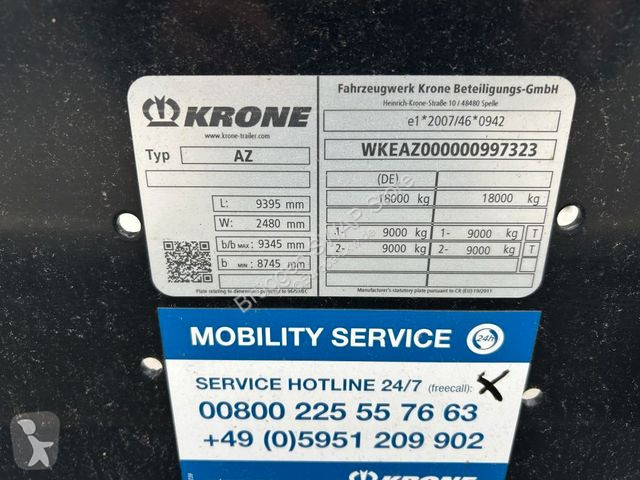 Reboque Krone 2 Achswechselfahrgestell, Typ:...