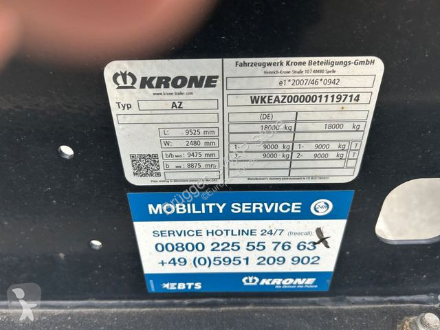 Släp Krone 2 Achswechselfahrgestell, Typ: MAXI...