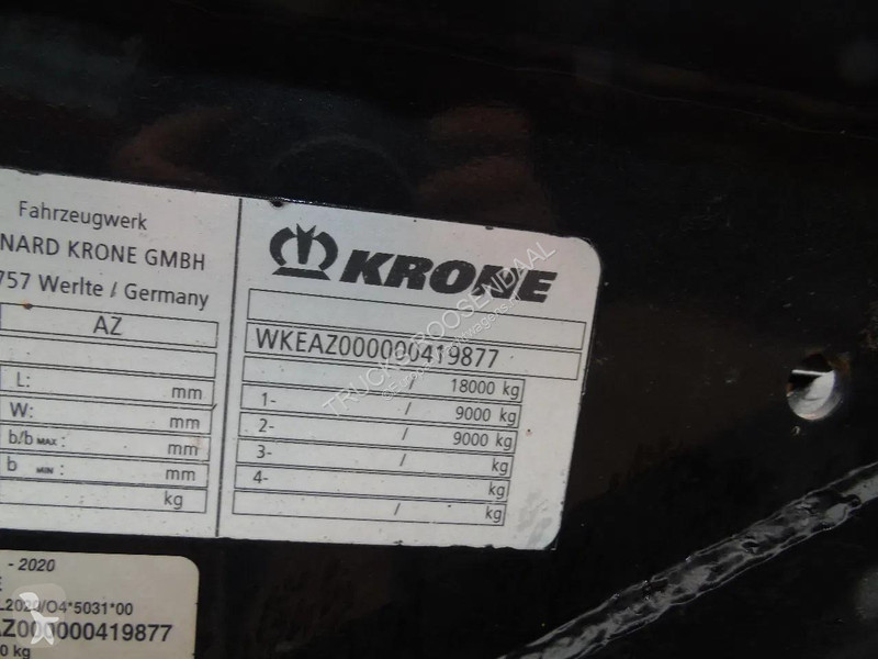 مقطورة Krone 2 AXLE BPW + BDF SYSTEM