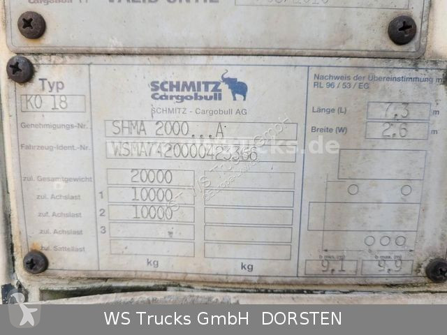 Schmitz Cargobull KO18 TKing SL 100 Rohrbahn...