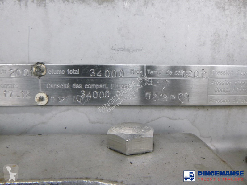 مقطورة Magyar Chemical tank inox 34 m3 / 1 comp