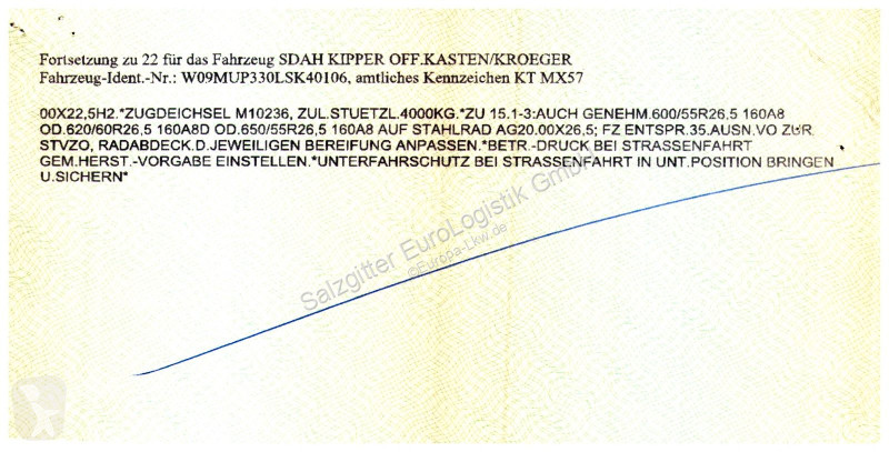 Remolque Kröger MUP30 | Erdmulde