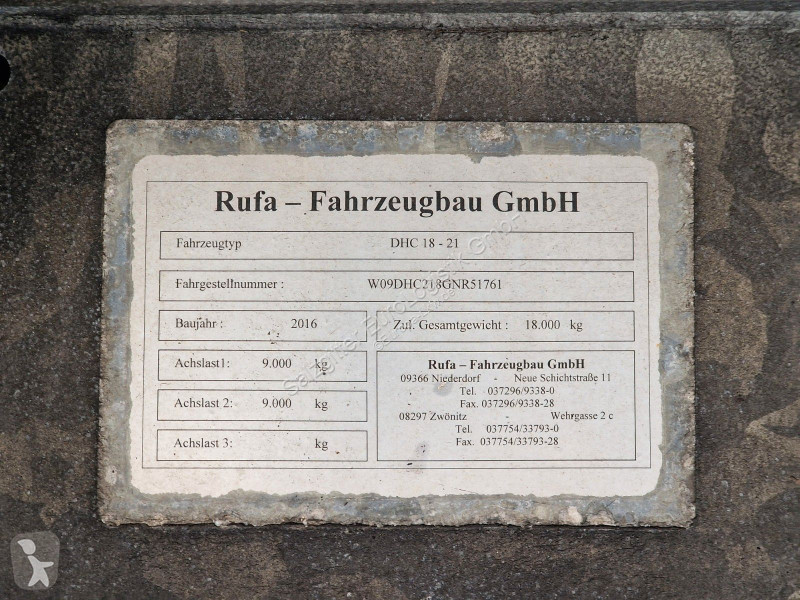 مقطورة  Rufa DHC 18-21 / Hubdach  / EDSCHA