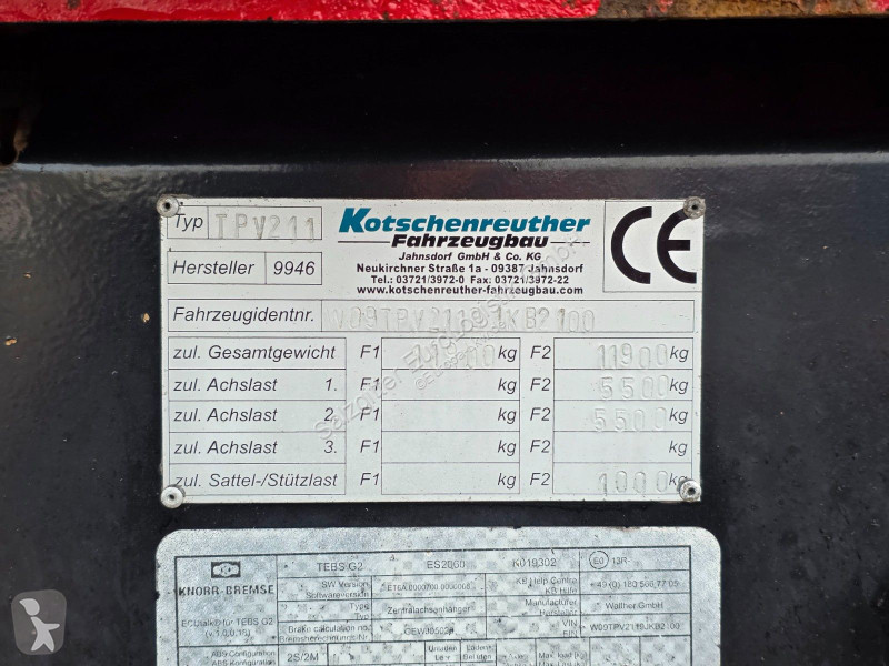 مقطورة Kotschenreuther TPV211 / Aluklappen / 40...