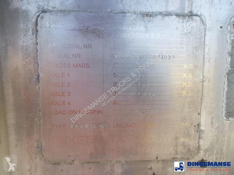 مقطورة Dijkstra Chemical tank inox L4BH 34 m3 /...