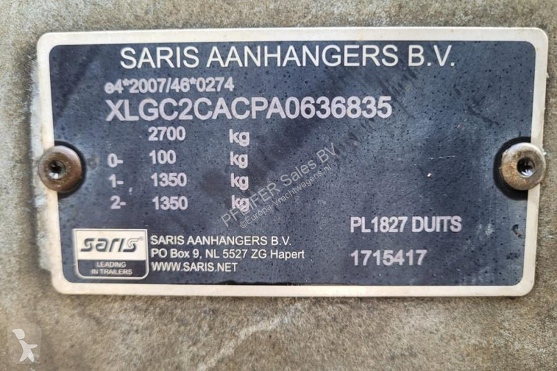مقطورة Saris PL1827 2 Axel Trailer