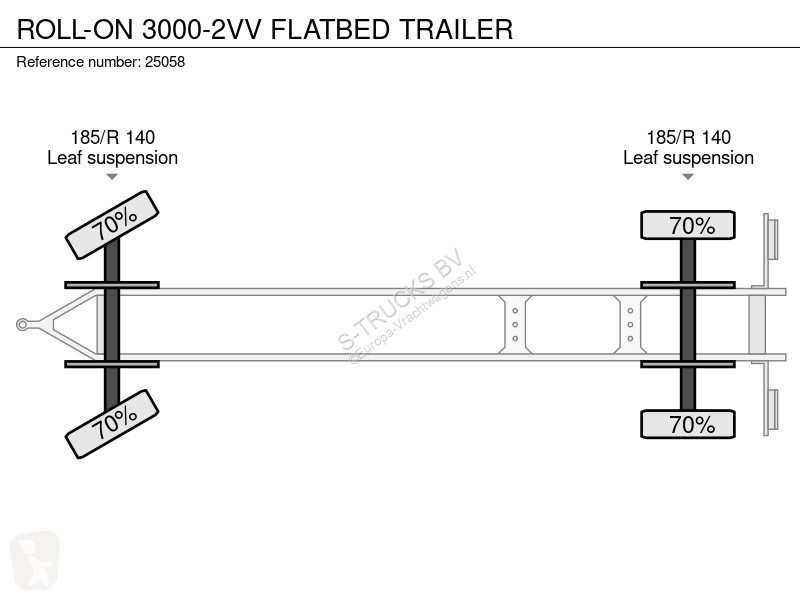 Reboque  3000-2VV FLATBED TRAILER