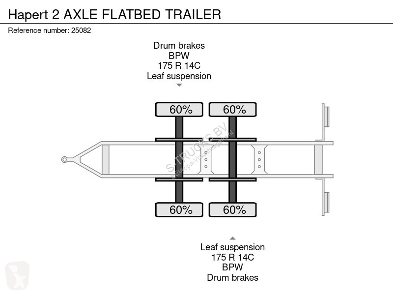 Reboque Hapert 2 AXLE FLATBED TRAILER