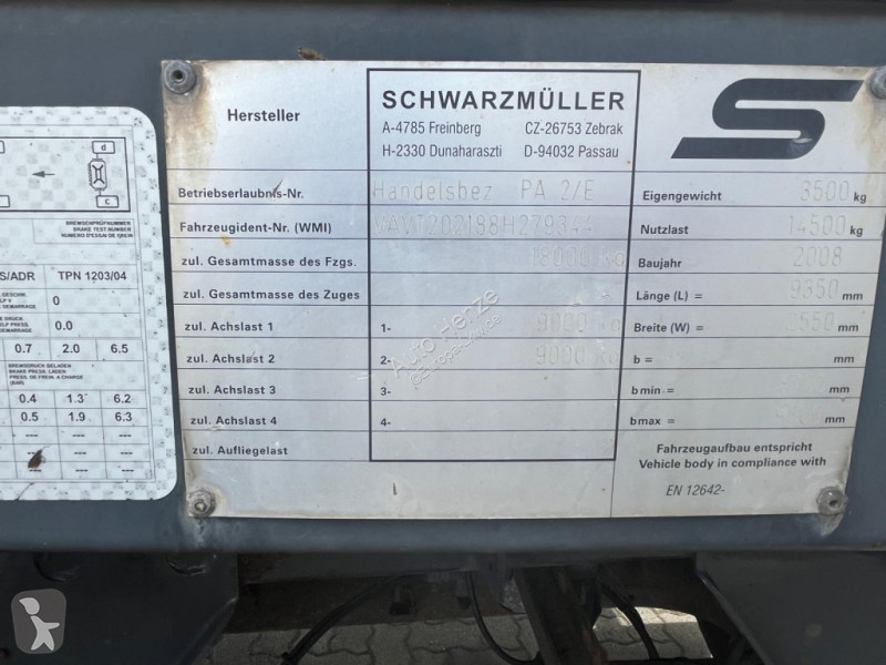 Remorque Schwarzmüller PA Pritschenanhänger PA...
