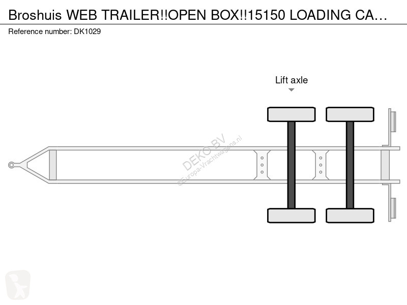 مقطورة Broshuis WEB TRAILER!!OPEN BOX!!15150...