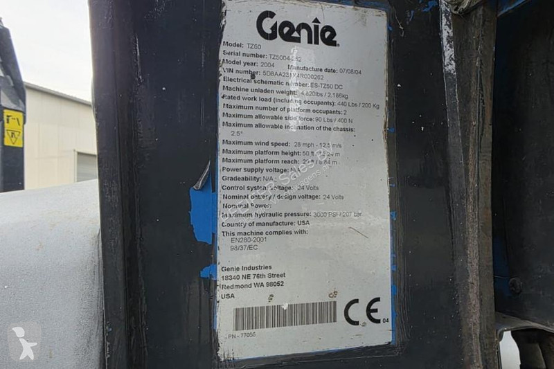 Genie TZ50 Hybrid, 17m Working Height, 9m...