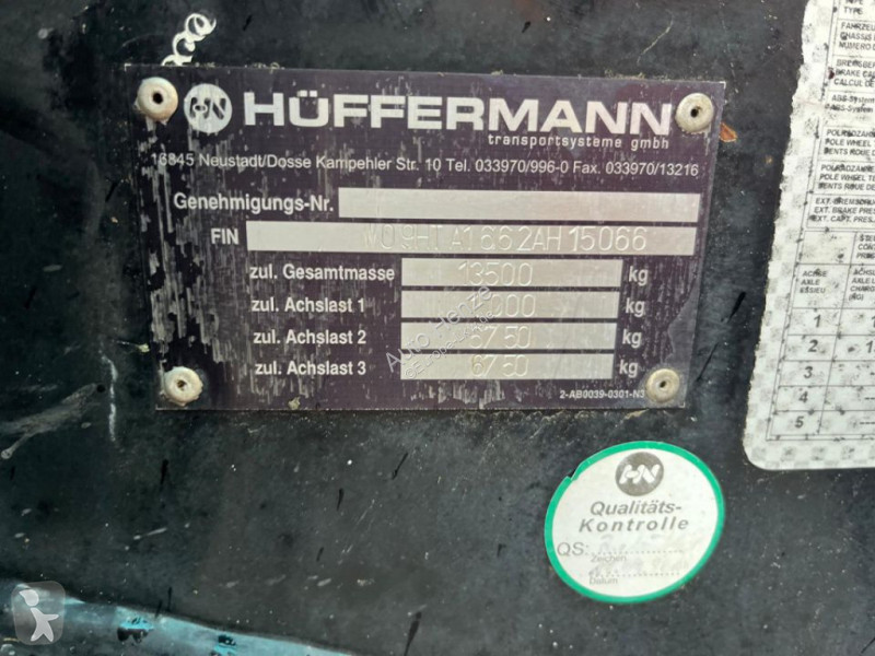 Släp Hüffermann 2-achs Abrollanhänger HTA 16.62...